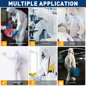 CAREGY 30-pack disposable coveralls provide ample coverage for large projects