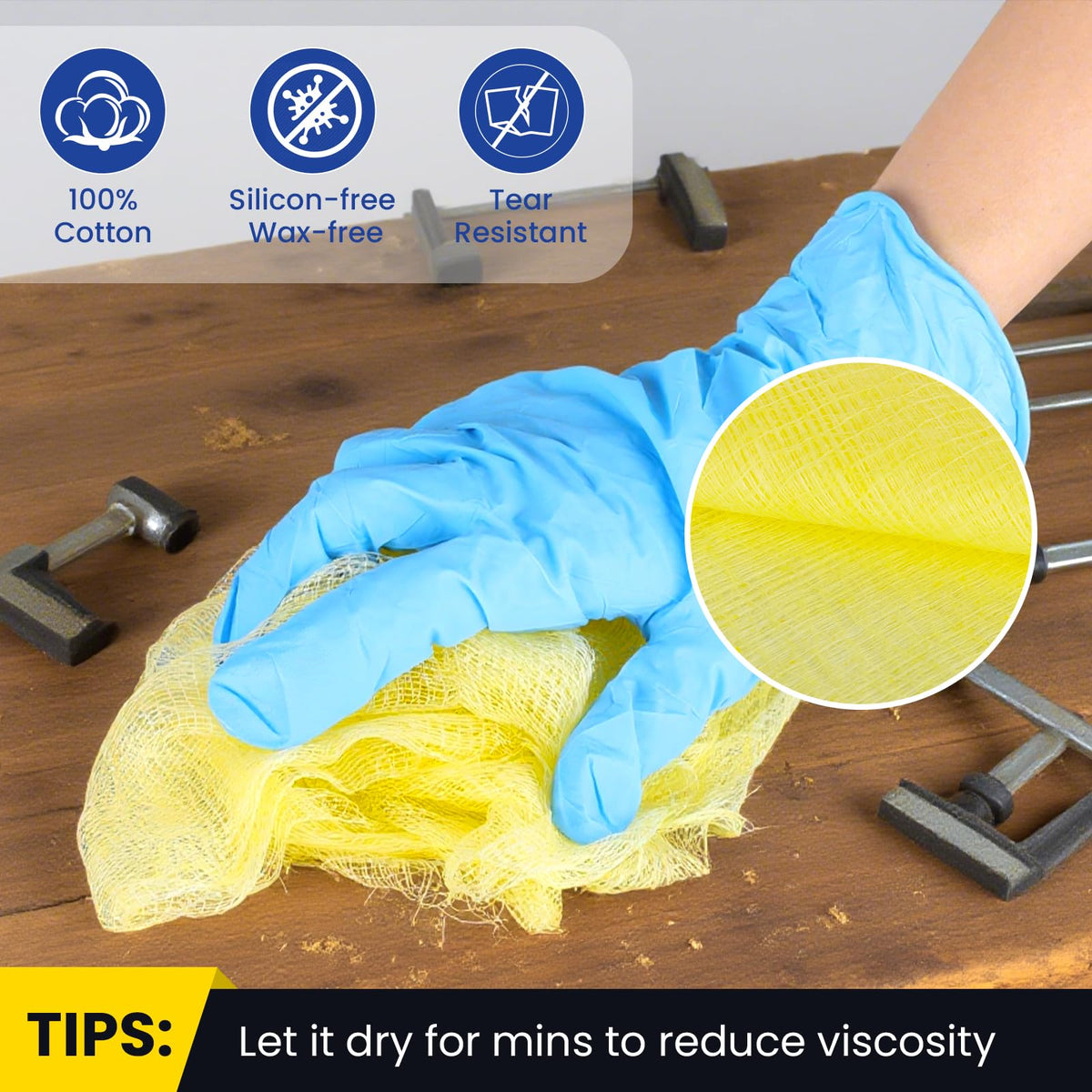 CAREGY 48-pack tack cloths provide convenient, ready-use surface prep.