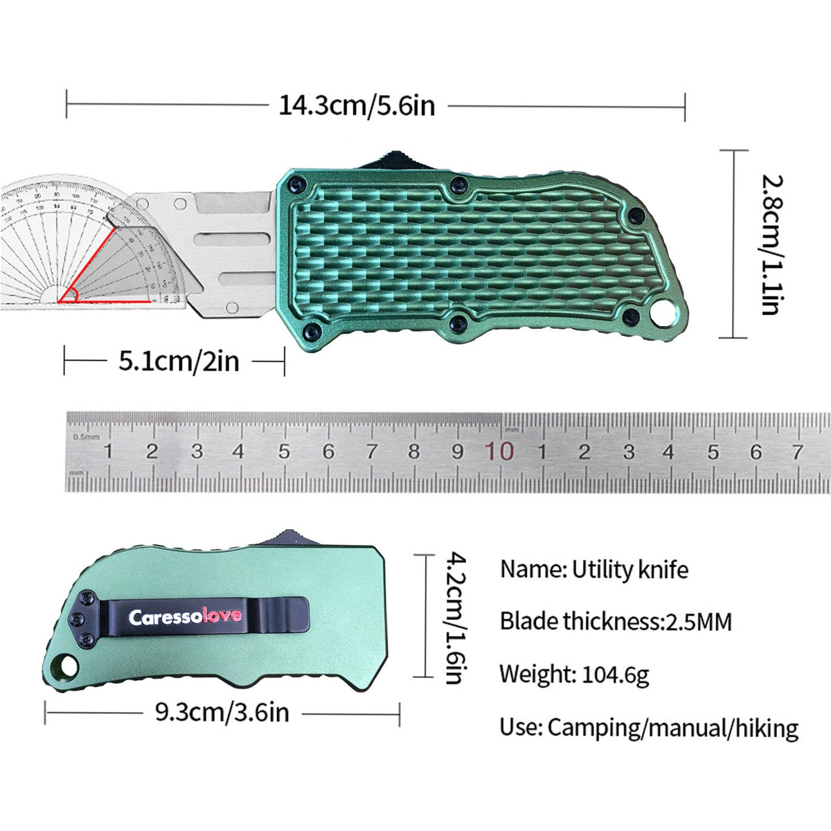 Caressolove auto retract technology keeps blades safely tucked after use.