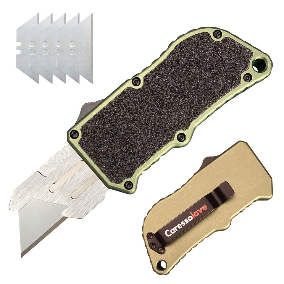 Caressolove automatic knife with aviation aluminum shell for durable daily use.
