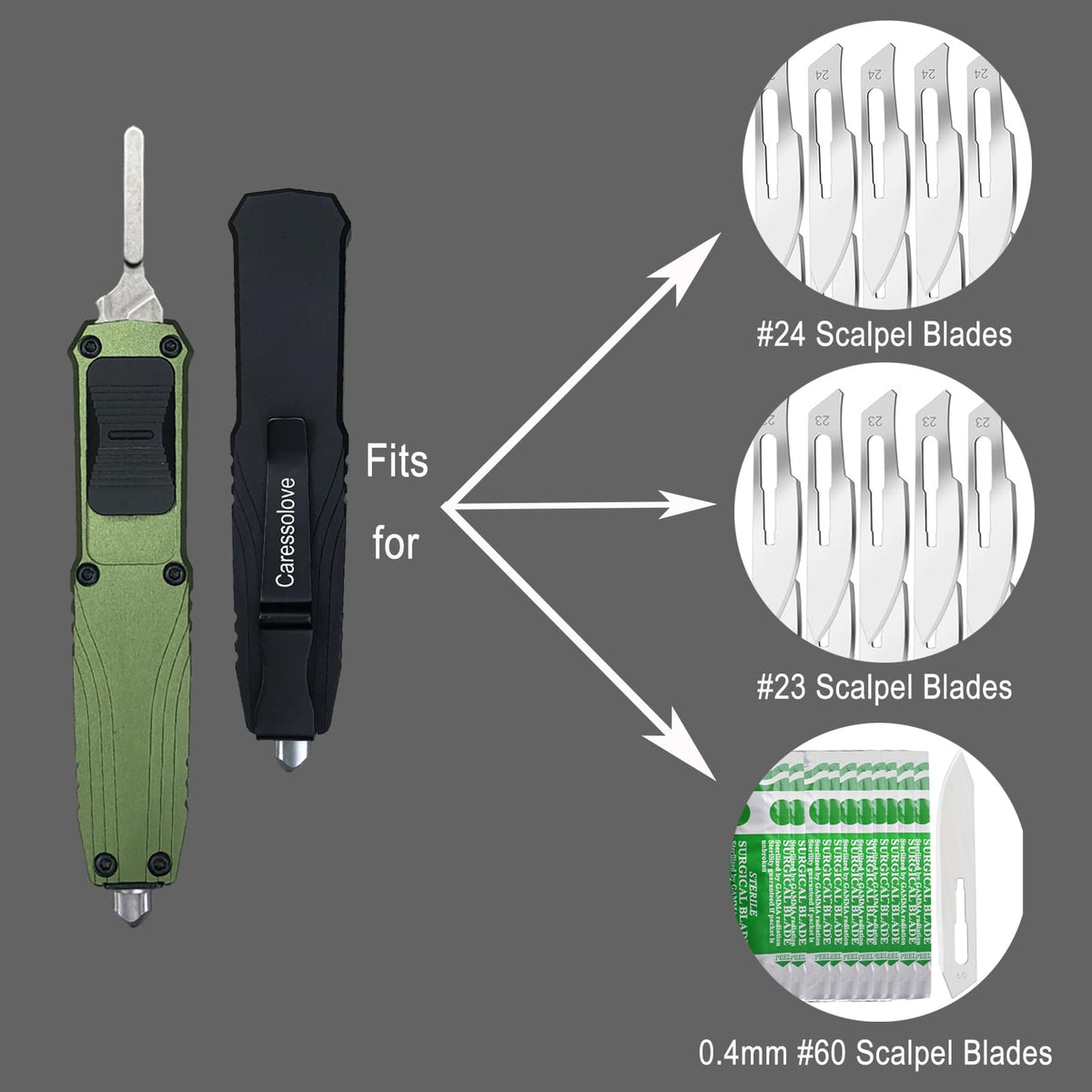 Caressolove knife in use for fast box cutting and opening
