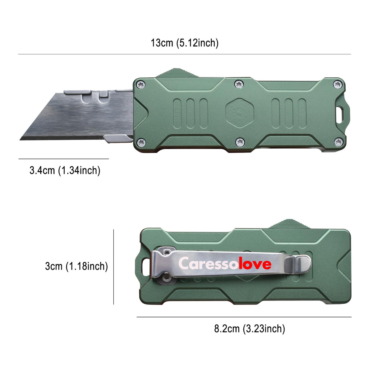 Caressolove compact ergonomic handle provides a comfortable, anti-slip grip.