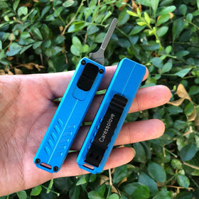 Caressolove edc push-button knife ready for precise cuts on letters and packages