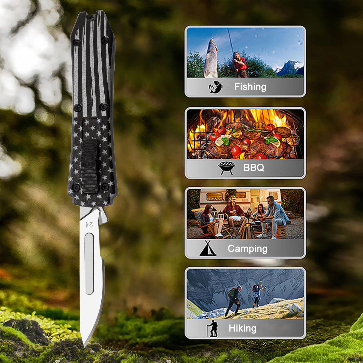 Caressolove pocket EDC knife ideal for outdoor tasks.