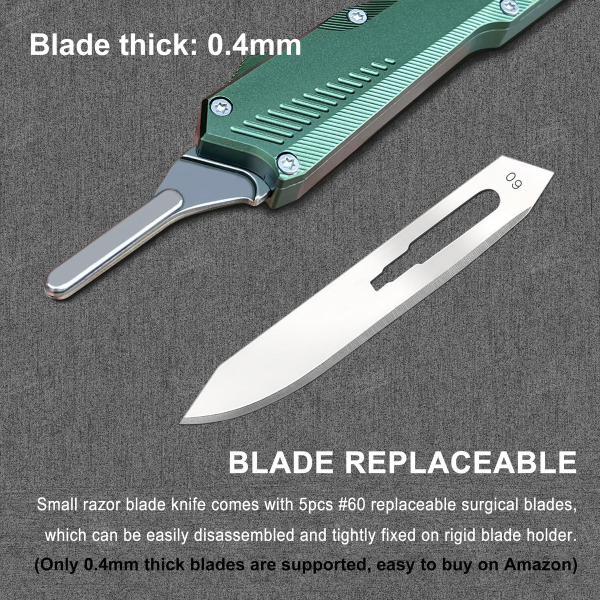 Caressolove pocket knife with clip and keychain hole for everyday carry