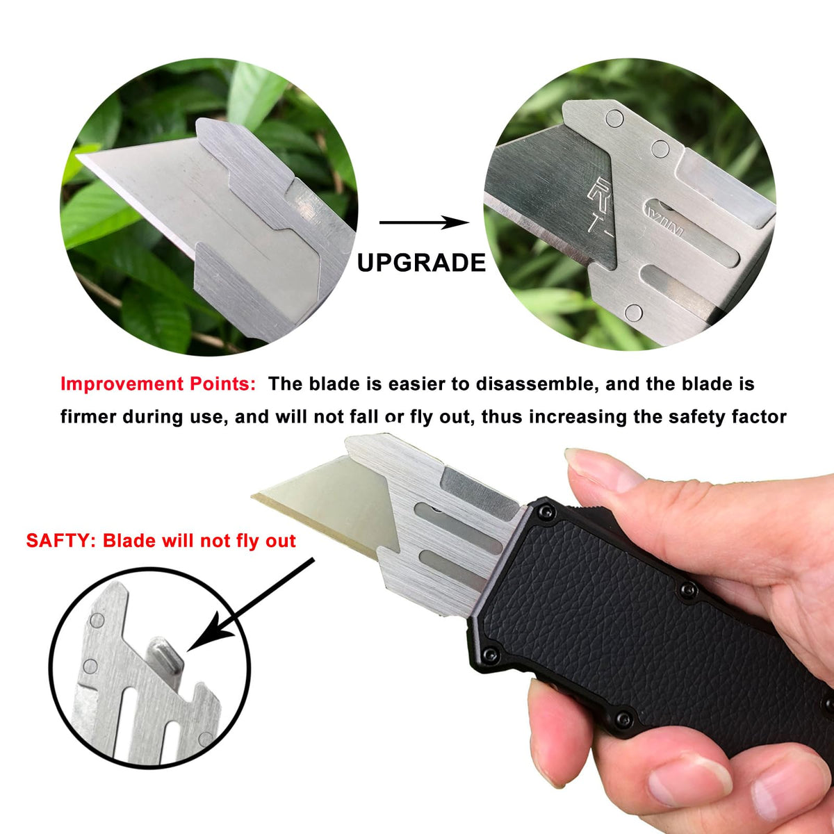 Caressolove retractable blade mechanism enables safer, controlled cuts.