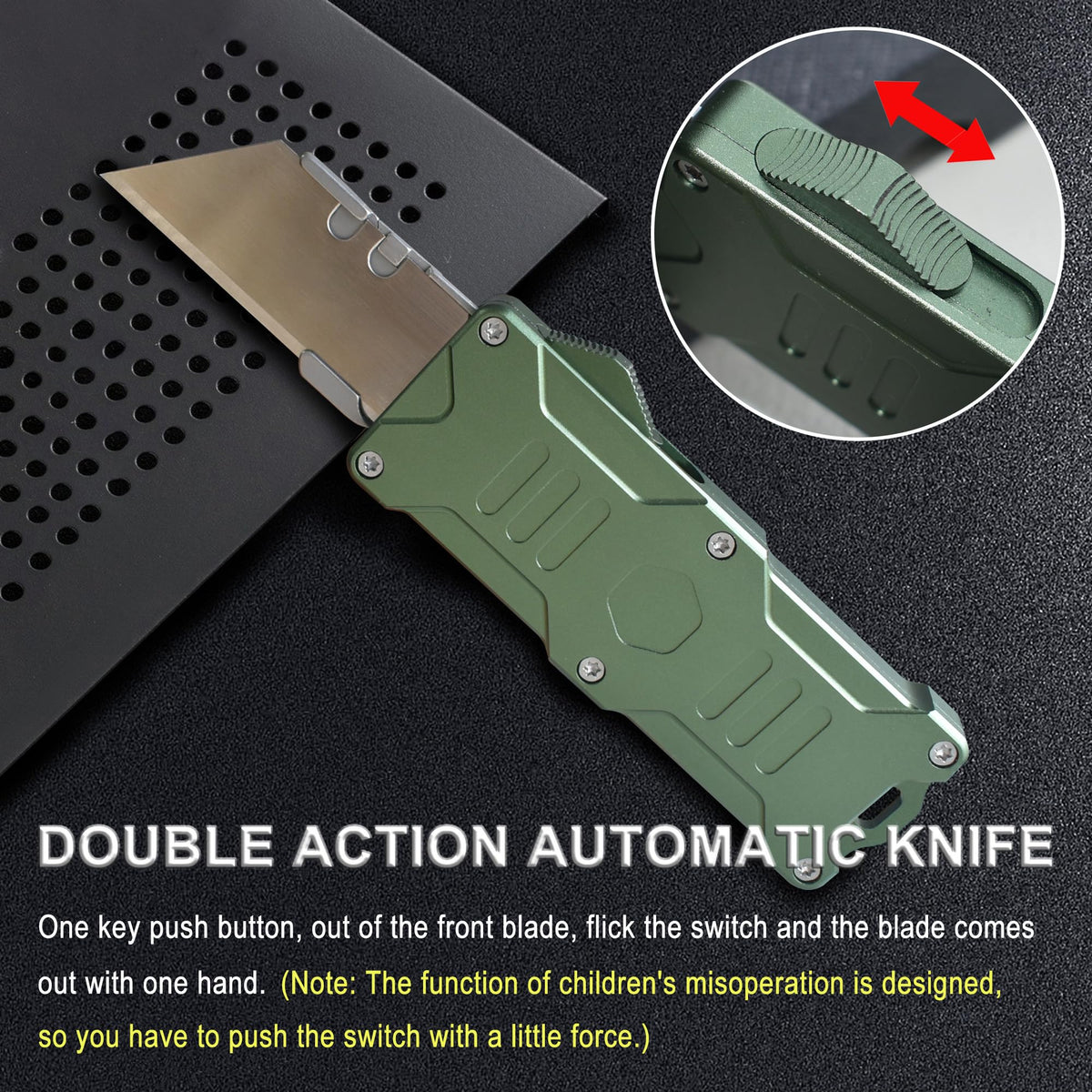 Caressolove retractable pocket knife extending blade smoothly for cardboard and more.