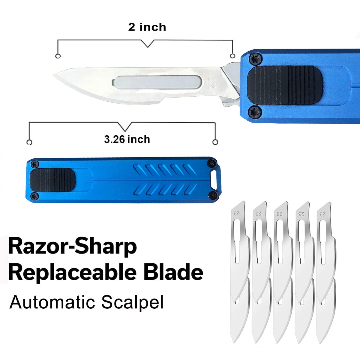 Caressolove retractable utility knife with blade holder, safe storage between uses