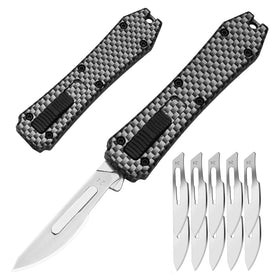 Caressolove Switch Blades Knife compact profile for easy everyday carry.