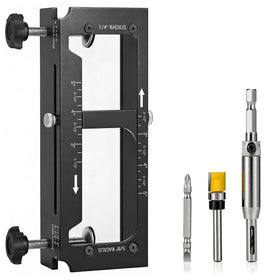 Carfever aluminum hinge jig body for precise mortises and stability