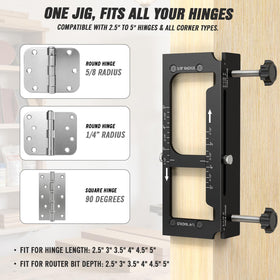 Carfever hinge jig depth gauge assists quick hinge setting