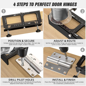 Carfever hinge jig fits 2.5 to 5 inch hinges and range