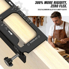 Carfever hinge jig self-centering bit aligns screw holes precisely
