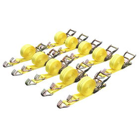 Cargo Control ratchet tie down with J-hook secures cargo during transit