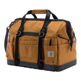 Carhartt Onsite Tool Bag front view showing sturdy molded base for stable transport