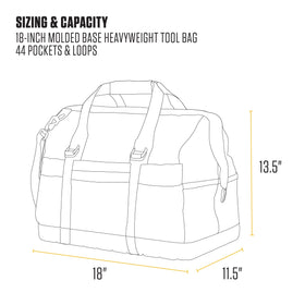 Carhartt Onsite Tool Bag outer-pocket layout enables quick access to essentials