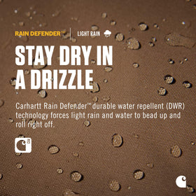 Carhartt Onsite Tool Bag Rain Defender fabric keeps contents dry in light weather