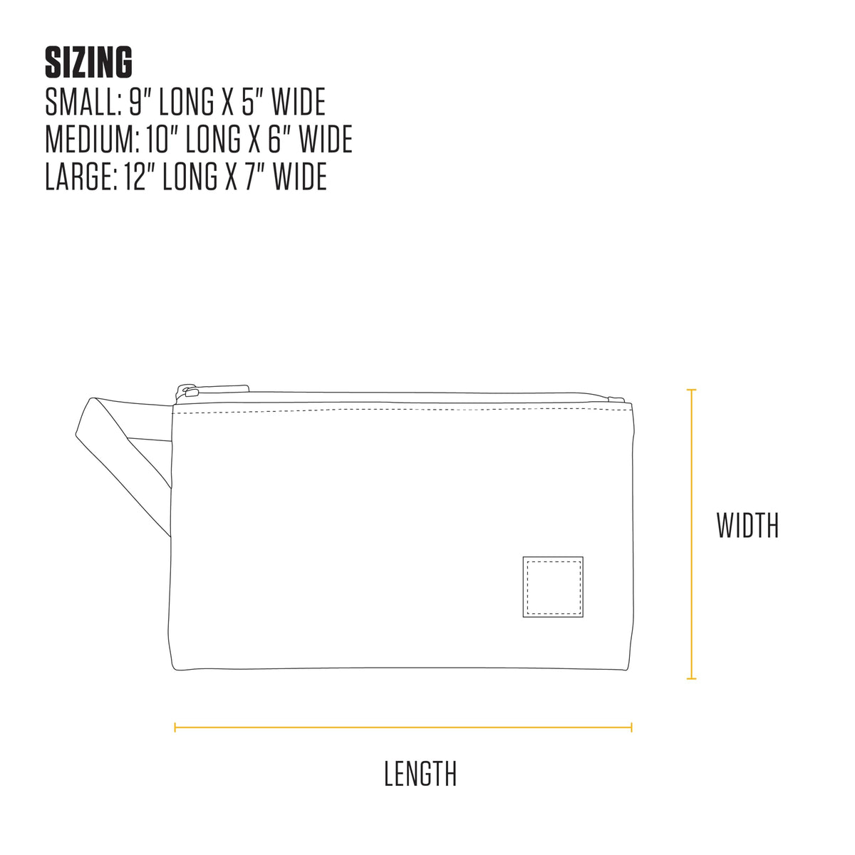 Carhartt pouch with see-through back for quick item checks