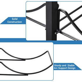 CAROD three-tier steel rack resists rust for durable, long-term use.