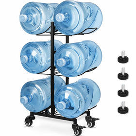 CAROD 5-gallon bottle holder with wheels offers easy mobility and direct bottle access.