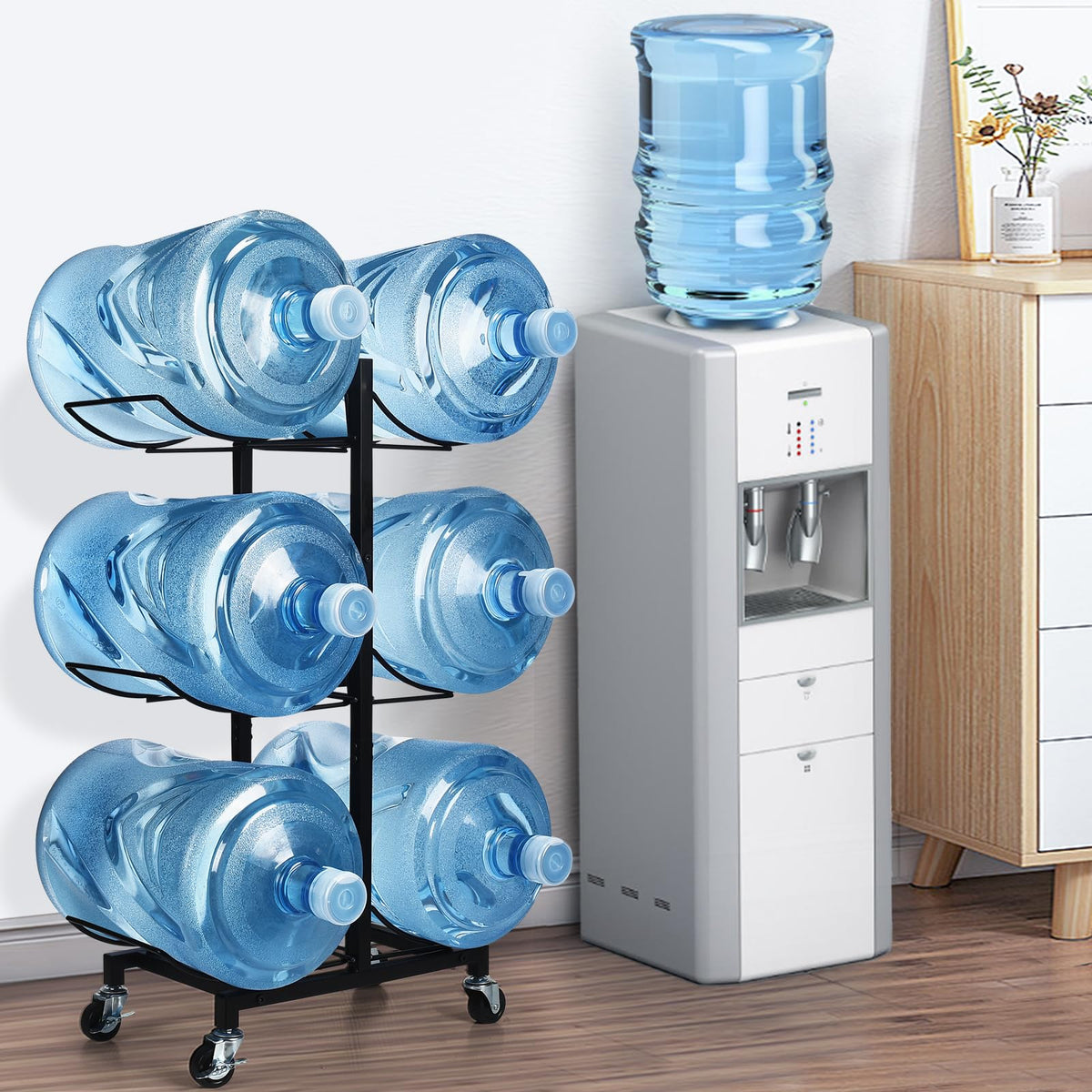 CAROD heavy-duty steel water jug rack suitable for durable, everyday use.