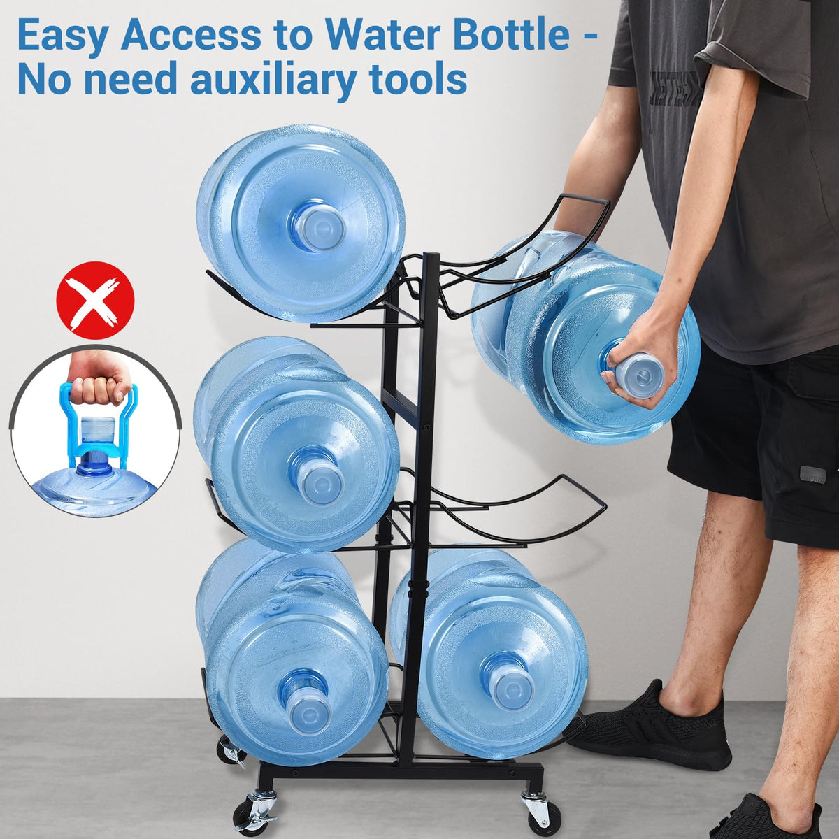 CAROD water jug rack suited for kitchens, offices, classrooms, and gyms.
