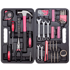 Cartman 148-piece tool set in pink case for complete home projects