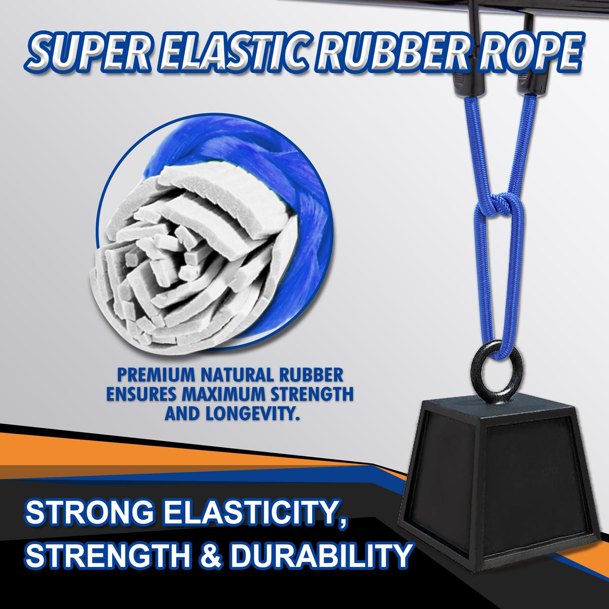Cartman 24 inch bungee cord with vinyl coated hook protects surfaces