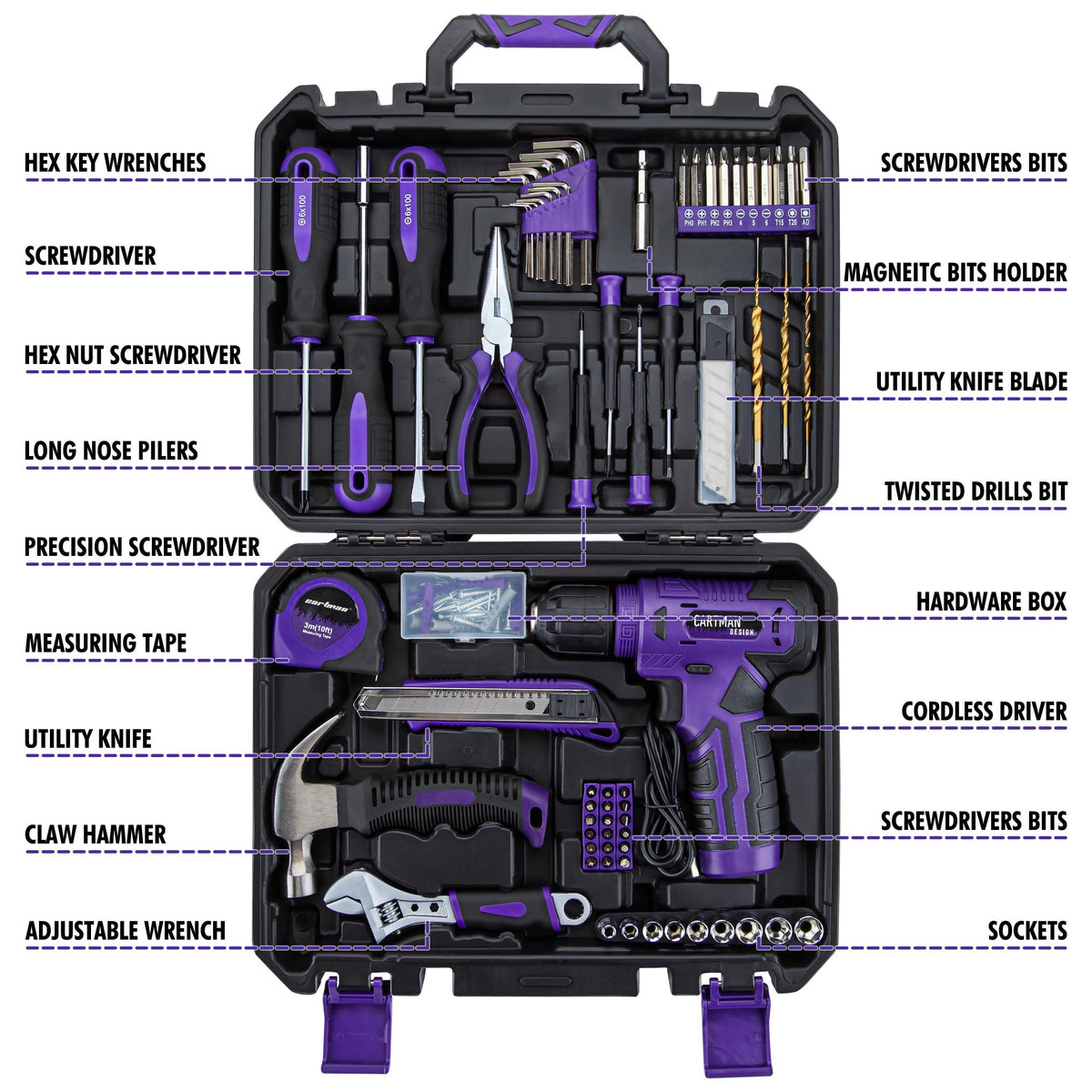 Cartman 8V cordless drill driver with LED indicators