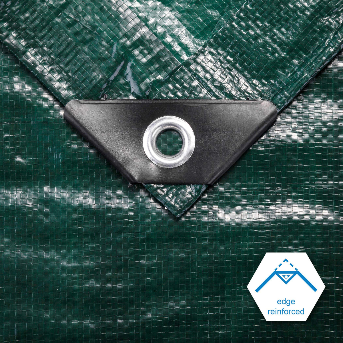 Cartman tarp with grommets every 36 inches for secure anchoring