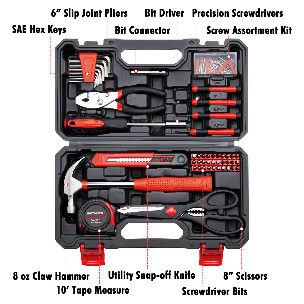Cartman Home Tool Set Kit screwdriver set ready for assembly tasks.