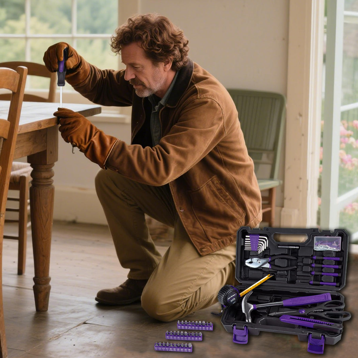 CARTMAN Home Tool Set Purple Accent for quick identification and style.
