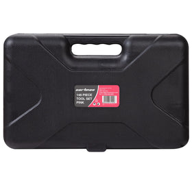 Cartman pink tool box open with organized slots for easy access