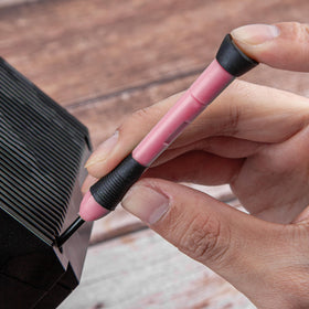 Cartman pink-toolbox-storage-case keeps tools securely organized.