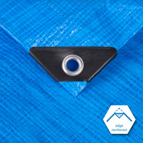 Cartman tarp with metal grommets every 36 inches for easy securing.