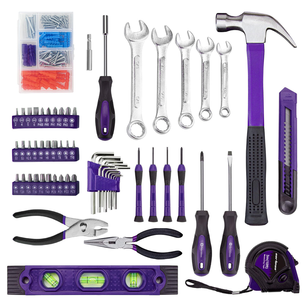 CARTMAN tool kit open in purple case for easy access