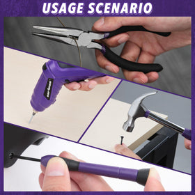 Cartman case with molded slots helps fast tool retrieval.