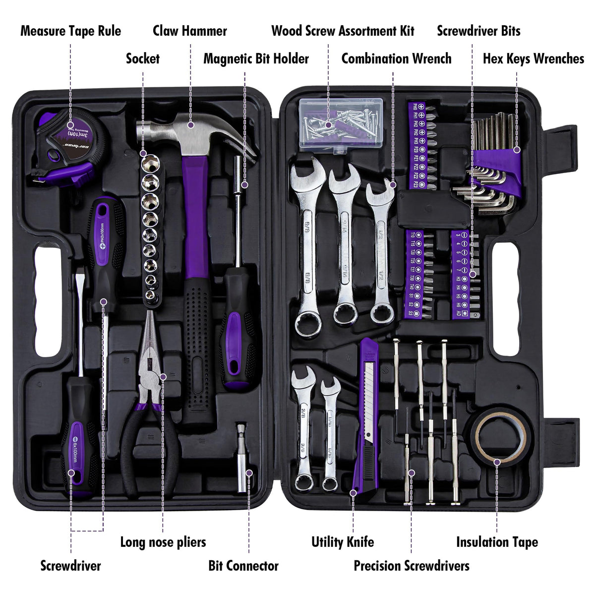 Cartman tools in case illustrate quick access for everyday DIY projects.