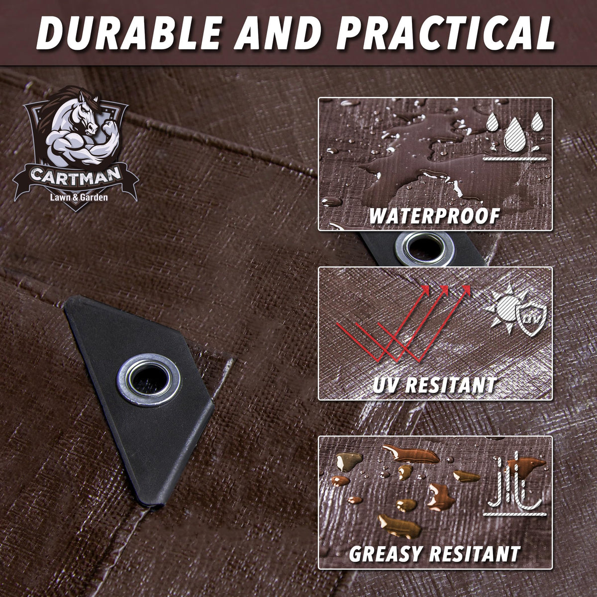 CARTMAN virgin polyethylene close-up showing durability