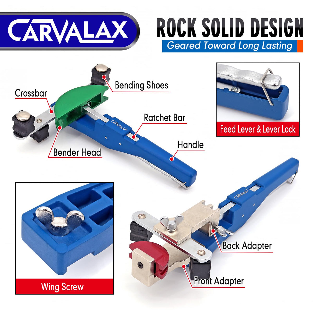 CARVALAX deburring tool smooths cut ends for reliable pipe fittings.