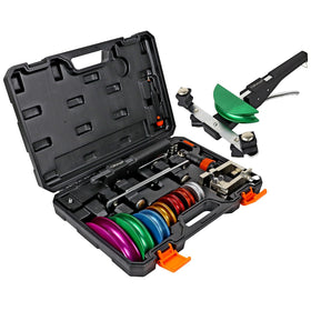 CARVALAX pipe tube bender kit with seven color-coded heads for quick sizing