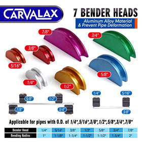 CARVALAX ratcheting bender handle delivers extended leverage for comfortable operation.