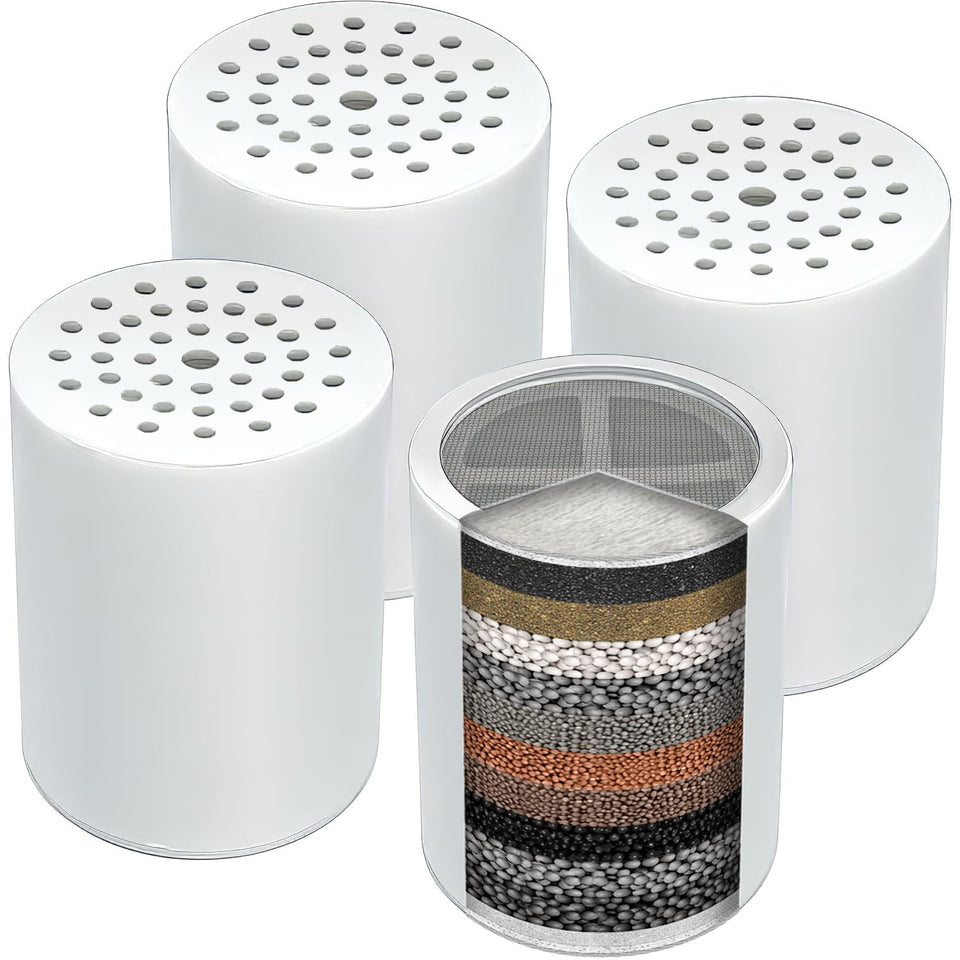 Casaheal 15-stage shower filter cartridge reduces impurities for hard water.
