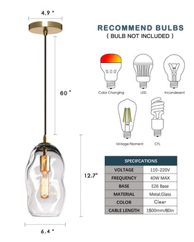 CASAMOTION pendant on a 60 inch cord for flexible hanging height.