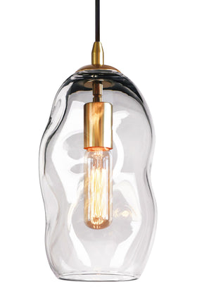 CASAMOTION gold glass globe pendant for a dramatic kitchen focal point.