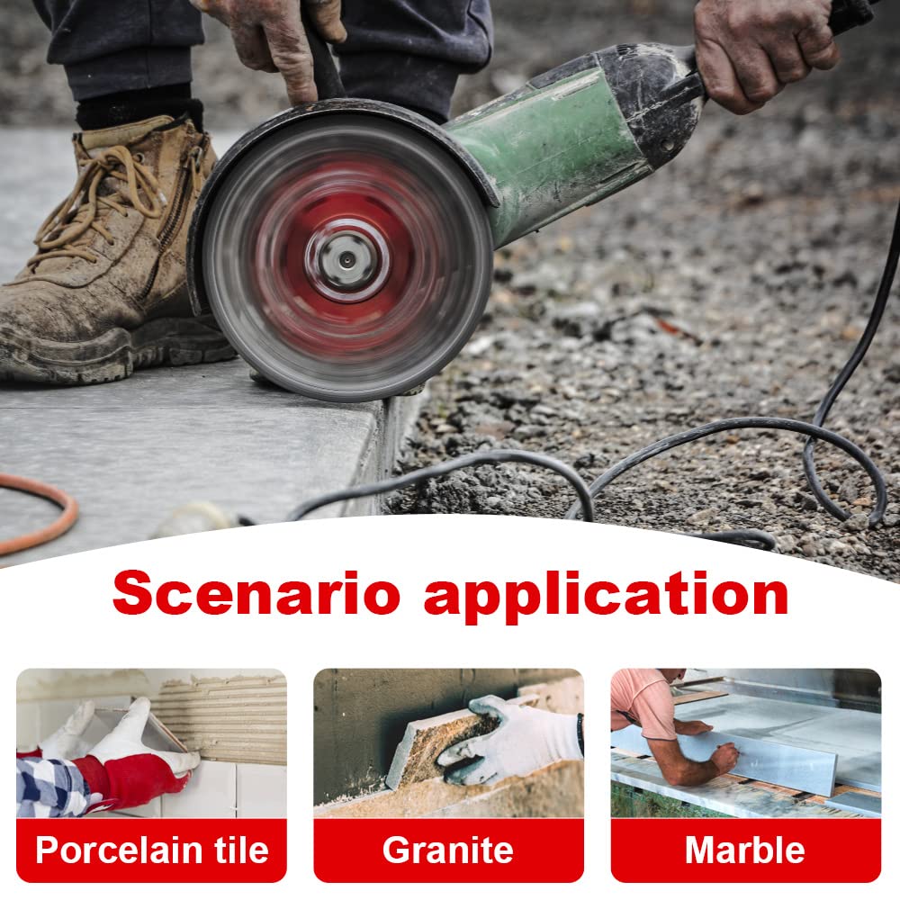 Casaverde blade demonstrates capability for porcelain, granite, and marble cuts.