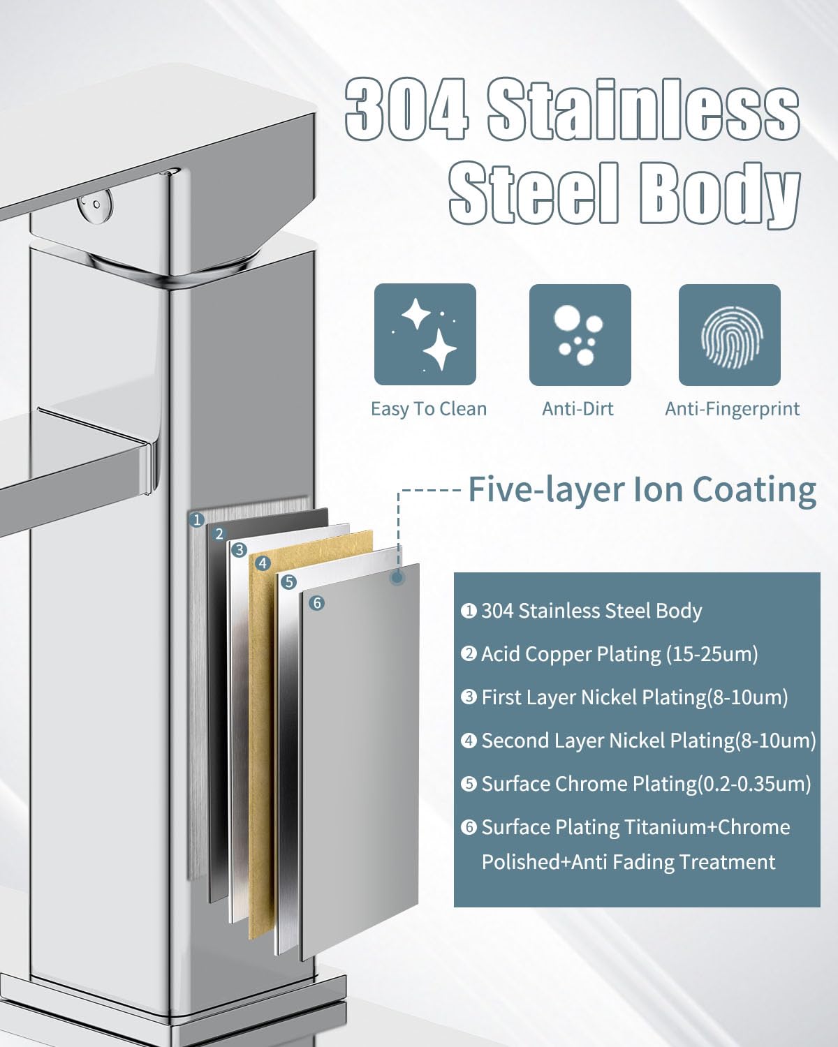 Casavilla stainless steel finish resists fingerprints and water spots for cleaner appearance.