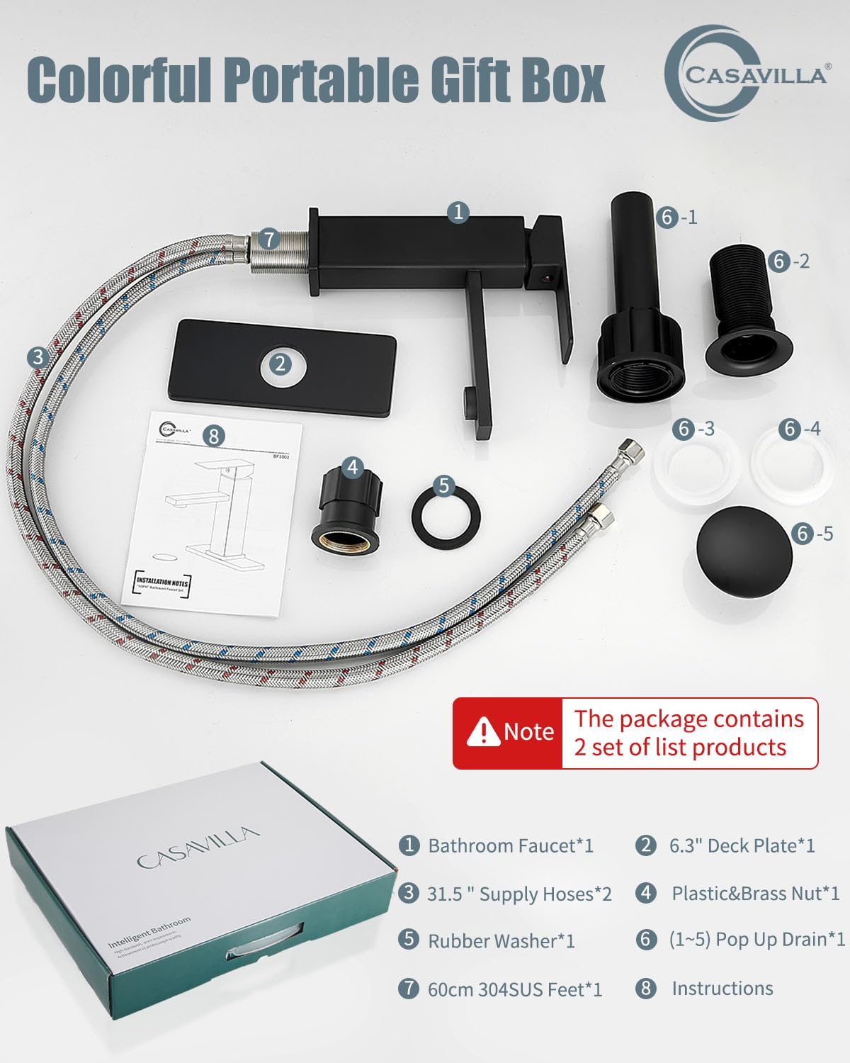 Casavilla packaging and accessories protect contents during shipping
