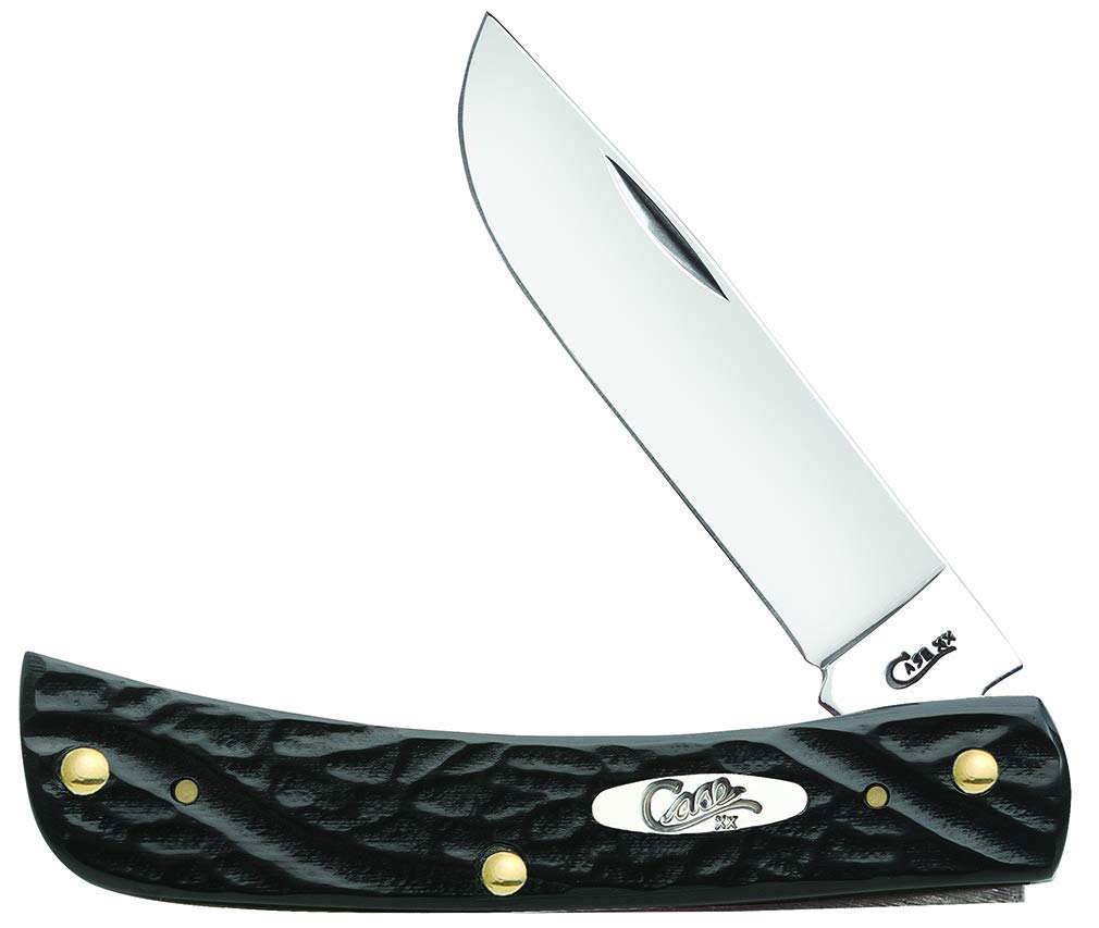Case WR XX pocket knife rough black synthetic handle, closed for easy everyday carry.