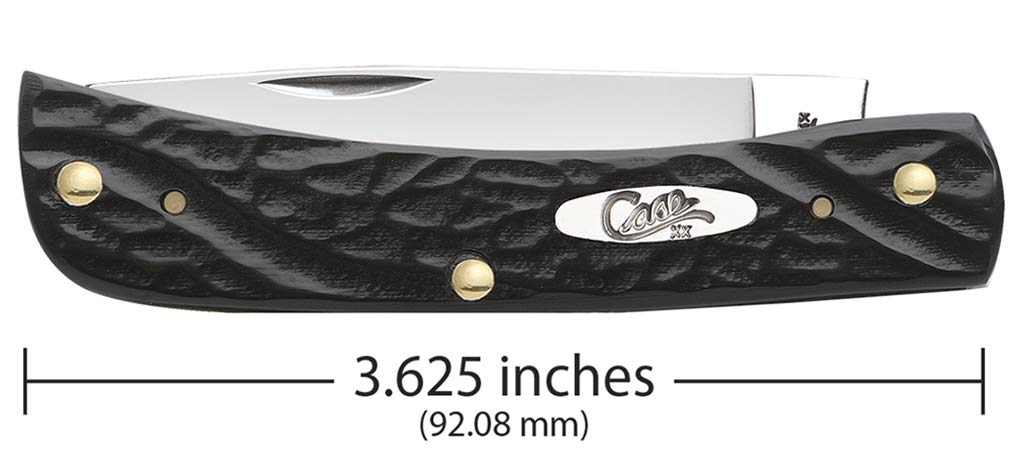 Case WR XX knife with jigged black synthetic handle for a secure outdoor grip.